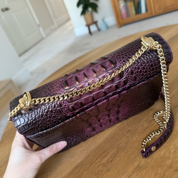 Brahmin Rosalie Crossbody Fig Jam Melbourne Genuine Leather - Picture 4 of 15